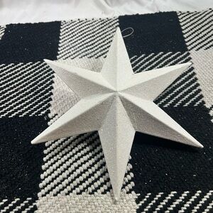 Elegant White Star Holiday Ornament